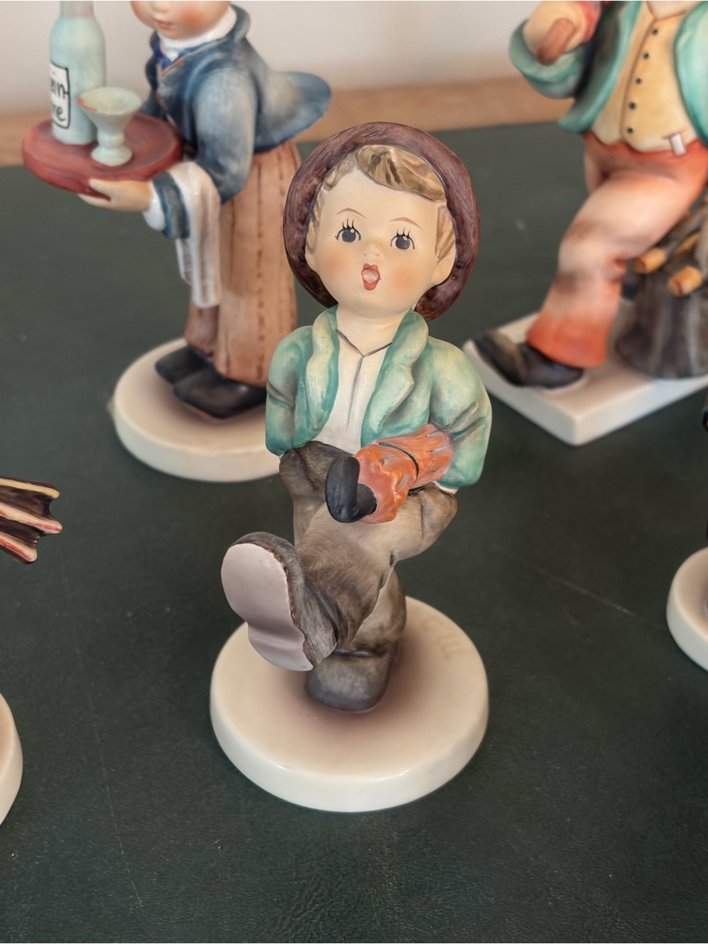Goebel Porcelain Figurine Collection in Pastel Green, Cream, Pink and Blue - Picture 5 of 14